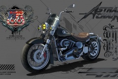  	 Screenpainting-Poster-Motorcycles-Astran-Chain